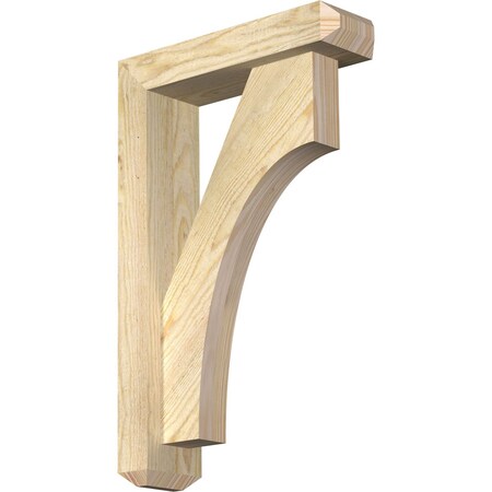 Westlake Craftsman Rough Sawn Bracket W/ Offset Brace, Douglas Fir, 4W X 14D X 22H